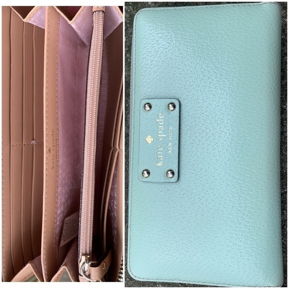 Kate Spade Mint Green Shoulder Bag Purse Wallet - Picture 6 of 8
